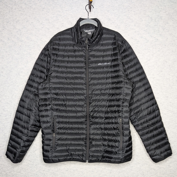Eddie Bauer Men's EB700 Black Down Puffer Jacket Sz TL - Picture 2 of 14